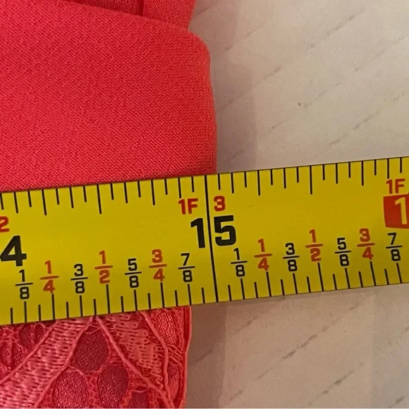 Allure Bridal Red Orange Maxi Dress NWT Size 10 - Picture 11 of 12